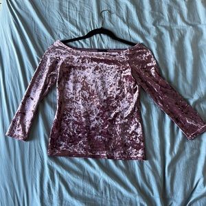 Rue 21 Velvet Off the Shoulder Top